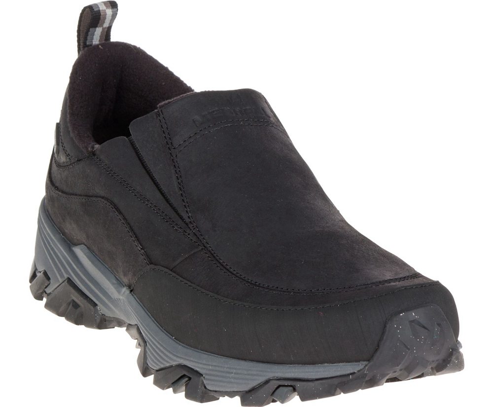 Slip On Homem - Merrell Coldpack Ice+ Moc Waterproof Wide Width - Pretas - AJT437198